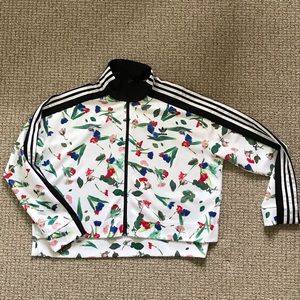 Adidas Zip Track Jacket Floral Print Size XL